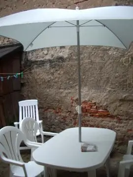 the house near the lake and swimming poo
